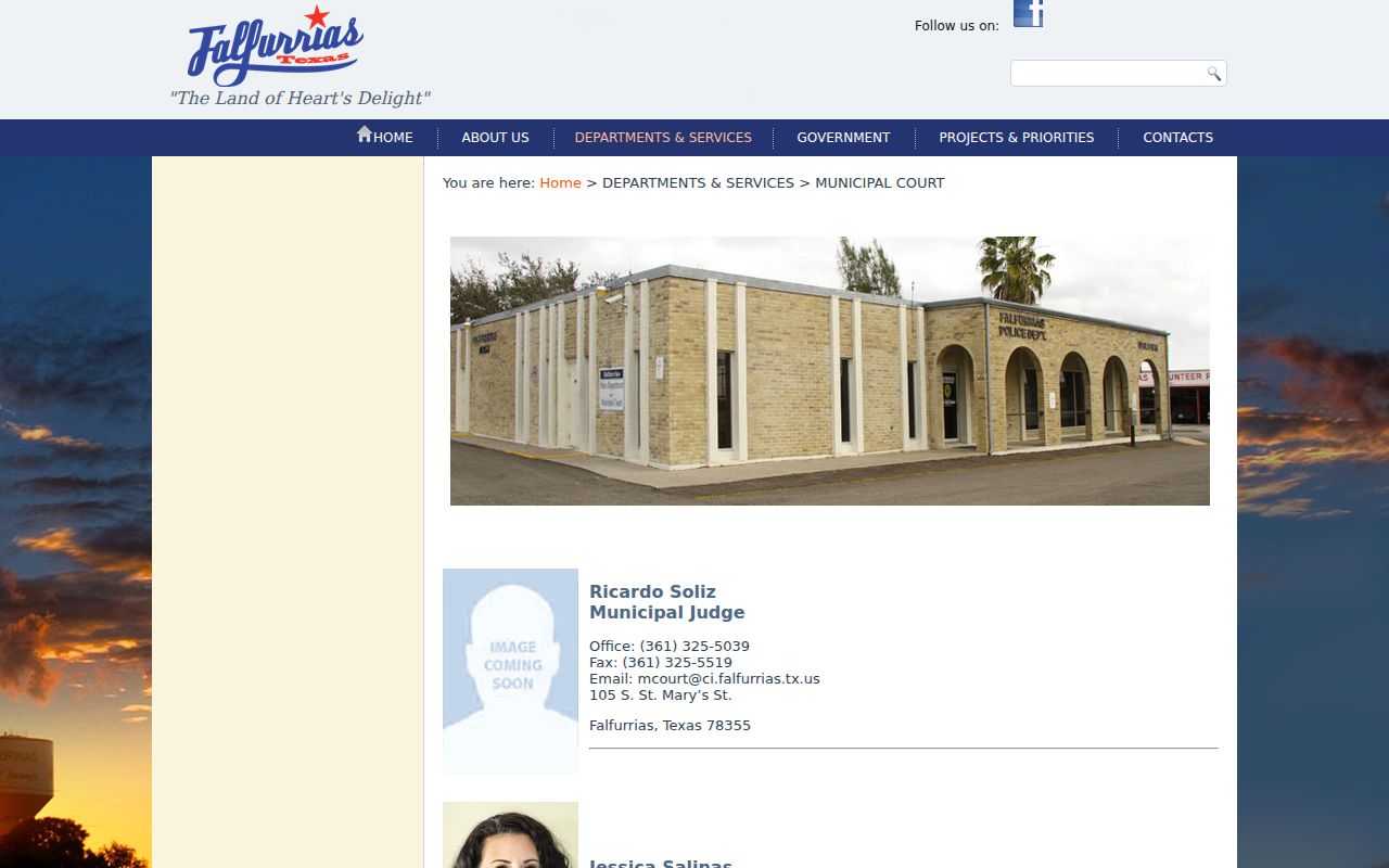 Falfurrias Municipal Court official information page