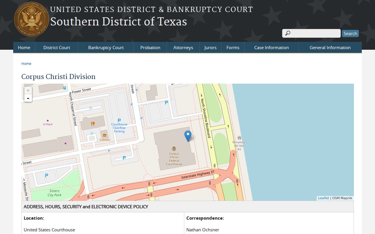 U.S. District Court Southern District of Texas Corpus Christi Division
