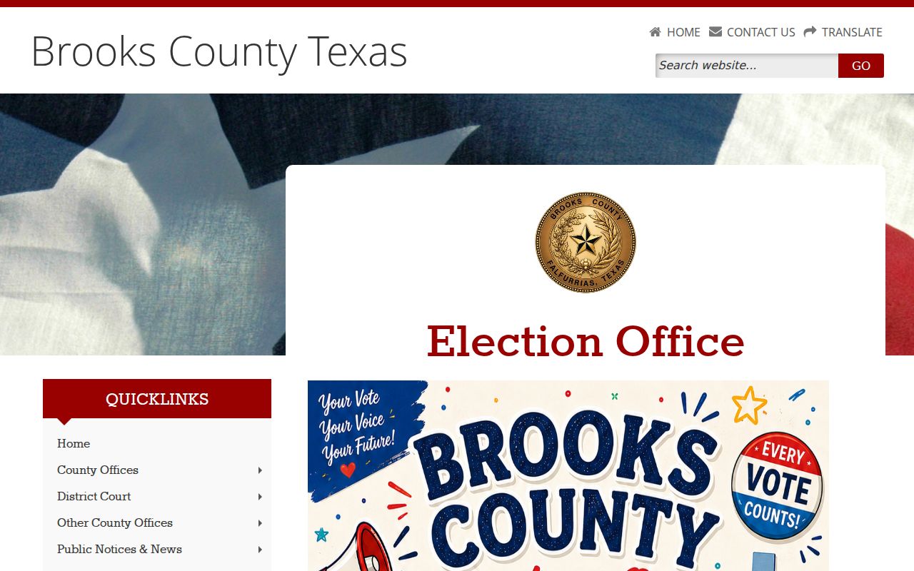 Brooks County warrant records court and official directory